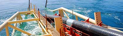 Sub sea gas line laying