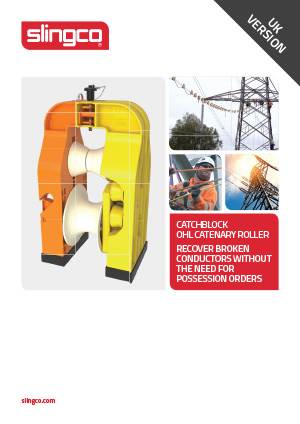 Catchblock OHL catenary roller (UK version)