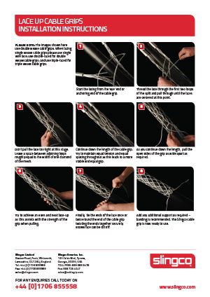 Lace Up Cable Grip Installation Instructions