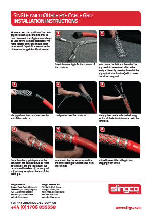 Single and Double Eye Cable Grip Installation Instructions