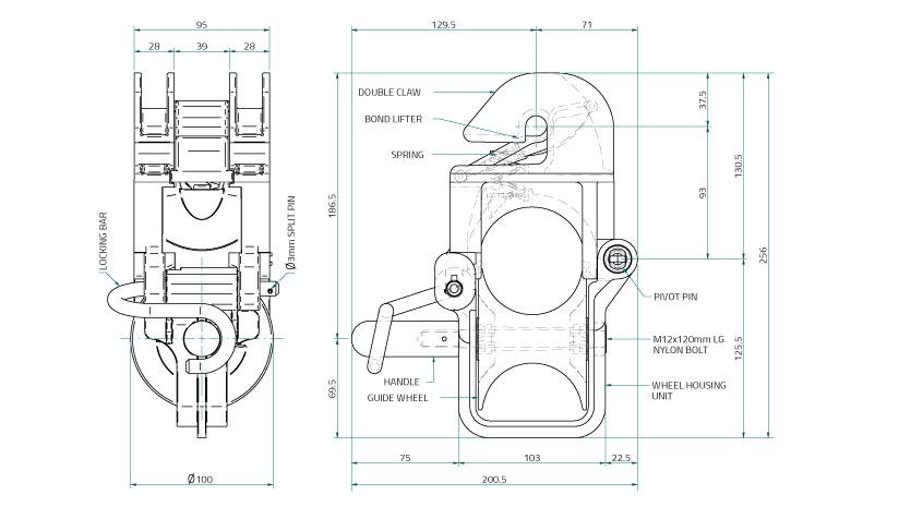 Conductor Replacement Roller dimensions