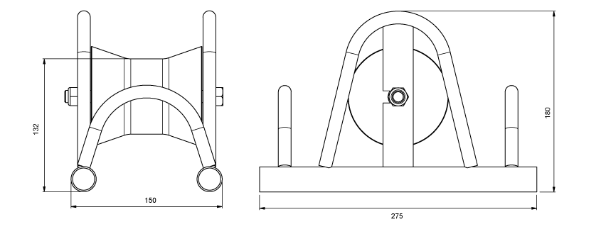 Compact Bridge Type Cable Roller