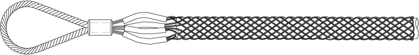 ST type single eye double weave cable grips