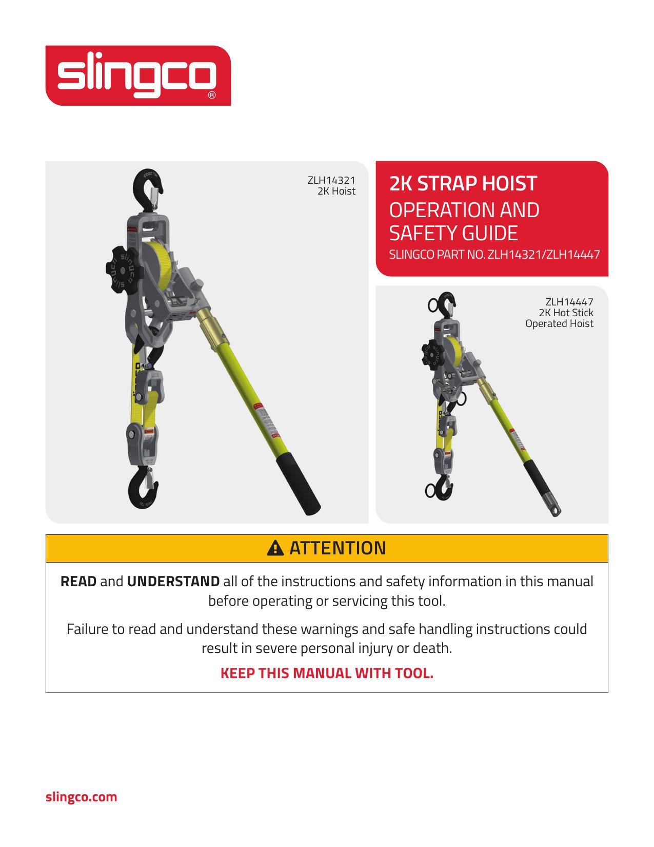 2K Strap Hoist Operation And Safety Guide