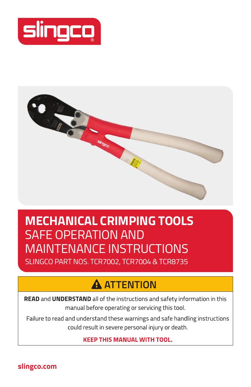 Mechanical Crimper Operation and Safety Guide