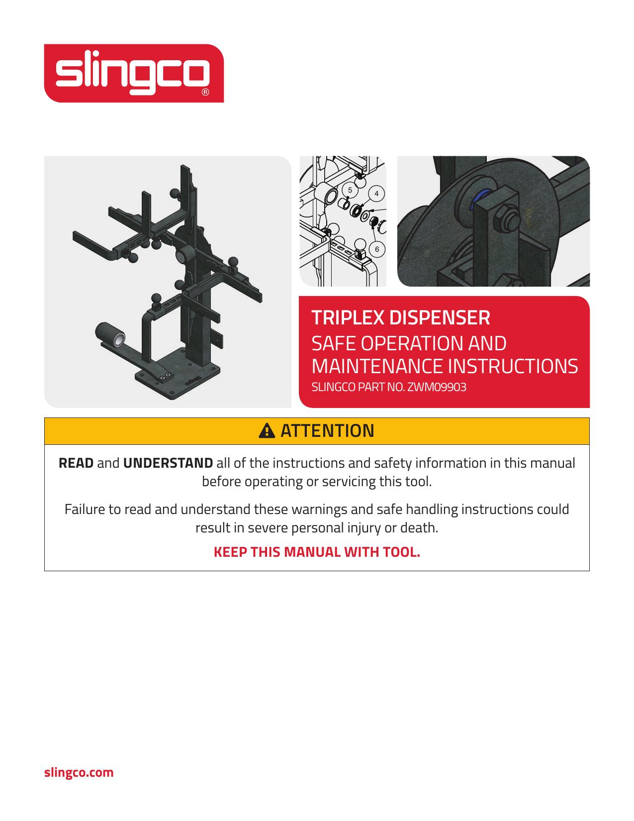 Triplex Dispenser Operating Instructions