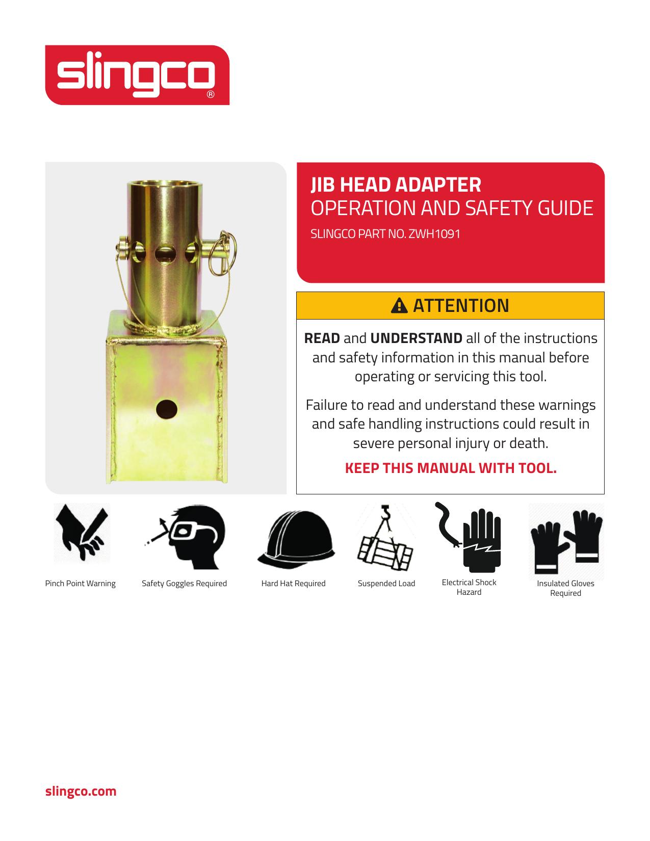 Jib Head Adapter Operation And Safety Guide