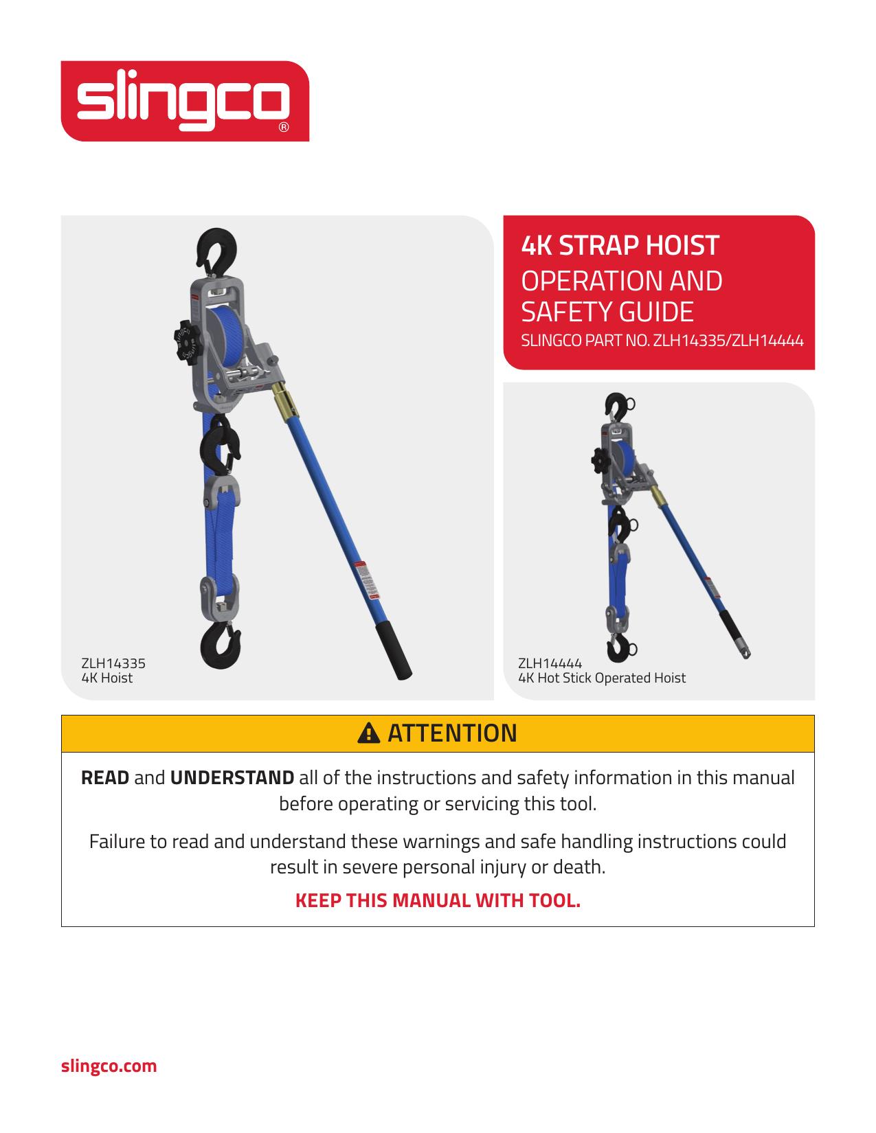 4k Strap Hoist Operation and Safety Guide